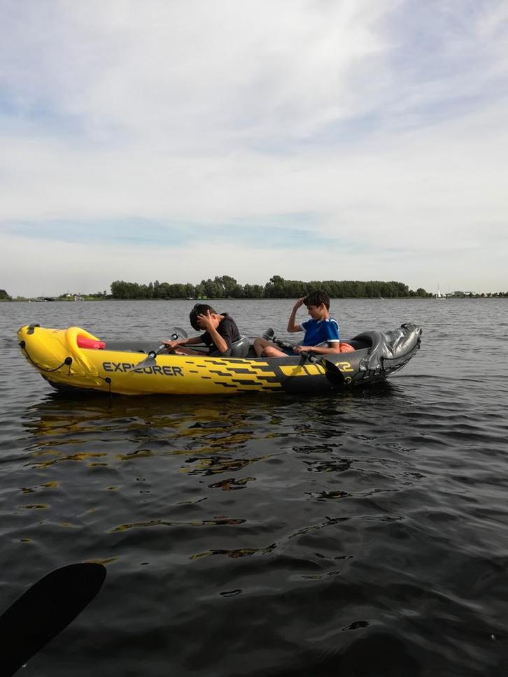Opblaasbare kayak voor 2 personen + eventueel 1 kleiner kind, Watersport en Boten, Kano's, Gebruikt, Overige typen, Twee personen