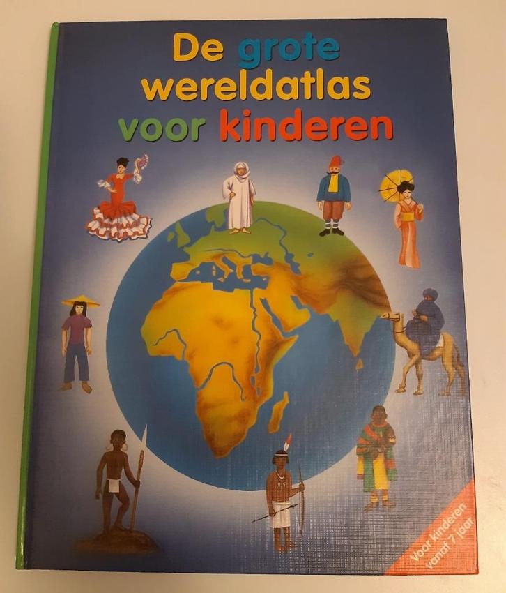 De Grote Wereldatlas voor Kinderen Boek, Boeken, Kinderboeken | Jeugd | onder 10 jaar, Zo goed als nieuw, Non-fictie, Ophalen of Verzenden