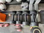 Dumbells 2 x 5 en 2 x 7 kg gewichten, Dumbbell, Gebruikt, Dumbells, Gewichten