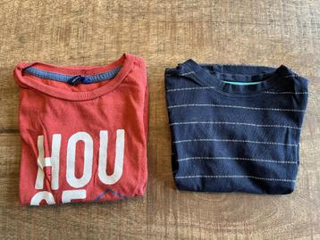 Maat 86 t-shirts 2x (rood klein gaatje) beschikbaar voor biedingen