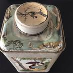 Groot vintage theeblik met geisha afbeeldingen, Verzamelen, Blikken, Ophalen of Verzenden, Gebruikt, Overige