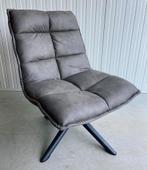 Nieuwe draai fauteuil in Antraciet of koperrood - relaxstoel, Huis en Inrichting, Fauteuils, Ophalen, Industrieel sjiek velvet suède draaistoel landelijk