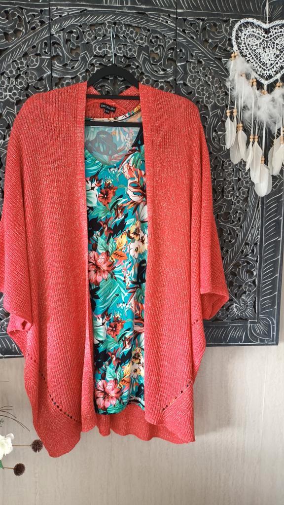 EXXCELLENT Vest Koraal Zilver Oversized 46/52, Kleding | Dames, Truien en Vesten, Zo goed als nieuw, Maat 46/48 (XL) of groter