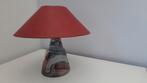 Vintage Tafellamp met Rode Kap, Gebruikt, Ophalen of Verzenden, Minder dan 100 cm, Vintage