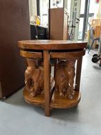 Antieke bijzettafel, nesting table, olifanten, zonder ivoor!, Antiek en Kunst, Ophalen