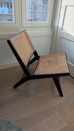 Stoel vintage rotan zwart, Huis en Inrichting, Stoelen, Ophalen, Gebruikt, Zwart, Vintage