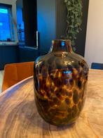 Bruine Leopard Vaas - 25,5 cm hoog, Huis en Inrichting, Woonaccessoires | Vazen, Ophalen, Overige kleuren, Minder dan 50 cm, Glas