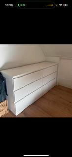 Een witte ladenkast van de ikea ( malm ), Ophalen, Overige materialen, Gebruikt, 5 laden of meer