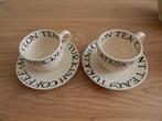 Emma Bridgewater Black Toast kleine cup & saucers 2000, Huis en Inrichting, Keuken | Servies, Verzenden, Nieuw, Overige stijlen