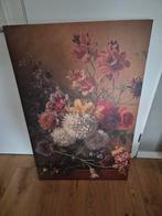 Canvas schilderij bloemen, Ophalen, Zo goed als nieuw, Schilderij, 75 cm of meer