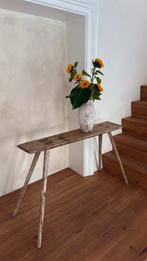 Oud eikenhouten sidetable, Huis en Inrichting, Tafels | Sidetables, Ophalen, Vintage, scandinavisch, landelijk, Gebruikt, 100 tot 150 cm