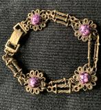 Vintage armbang victoriaans fijntjes, Staal, Ophalen of Verzenden, Zo goed als nieuw, Met edelsteen