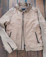 heren jas. Echt leer. maat M-S Zara, Zara, Maat 48/50 (M), Beige, Ophalen of Verzenden