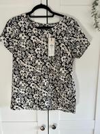 Only, nieuwe blouse (40) zwart met witte bloemen, Maat 38/40 (M), Only, Zwart, Nieuw