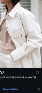 ÂME ANTWERP oversized denim shirt Fun – off-white – maat 36, Verzenden, Zo goed als nieuw, Maat 36 (S), Wit