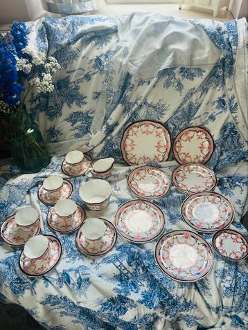 Royal Crown Derby antiek 6 pers dainty koffie thee taart set beschikbaar voor biedingen