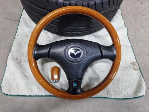 Mazda MX5 NB Nardi Houten Stuur En Pook, Auto-onderdelen, Besturing, Mazda, Gebruikt, Ophalen of Verzenden