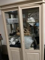 Vitrinekast met glazen deuren, Gebruikt, 100 tot 150 cm, Ophalen of Verzenden, Glas