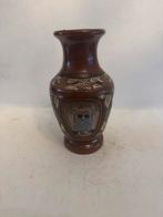 Fraaie vintage Aardewerk vaas gemerkt (vogels), Overige kleuren, Aardewerk of Porselein, Ophalen of Verzenden, Zo goed als nieuw