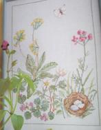 Borduurpatroon  Veldbloemen met vogelnestje  nr 7346, Hobby en Vrije tijd, Borduren en Borduurmachines, Verzenden, Nieuw, Handborduren