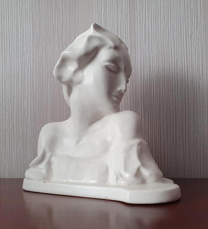 Piet Swildens plastiek buste plateel, Antiek en Kunst, Antiek | Keramiek en Aardewerk, Verzenden