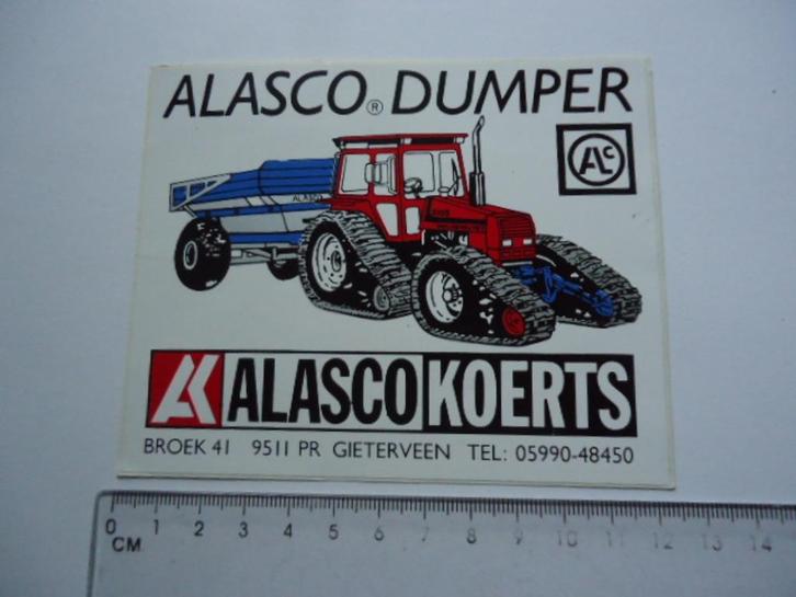 sticker oud Volvo BM Valmet traktor Alasco Koerts gieterveen, Verzamelen, Stickers, Zo goed als nieuw, Bedrijf of Vereniging, Verzenden