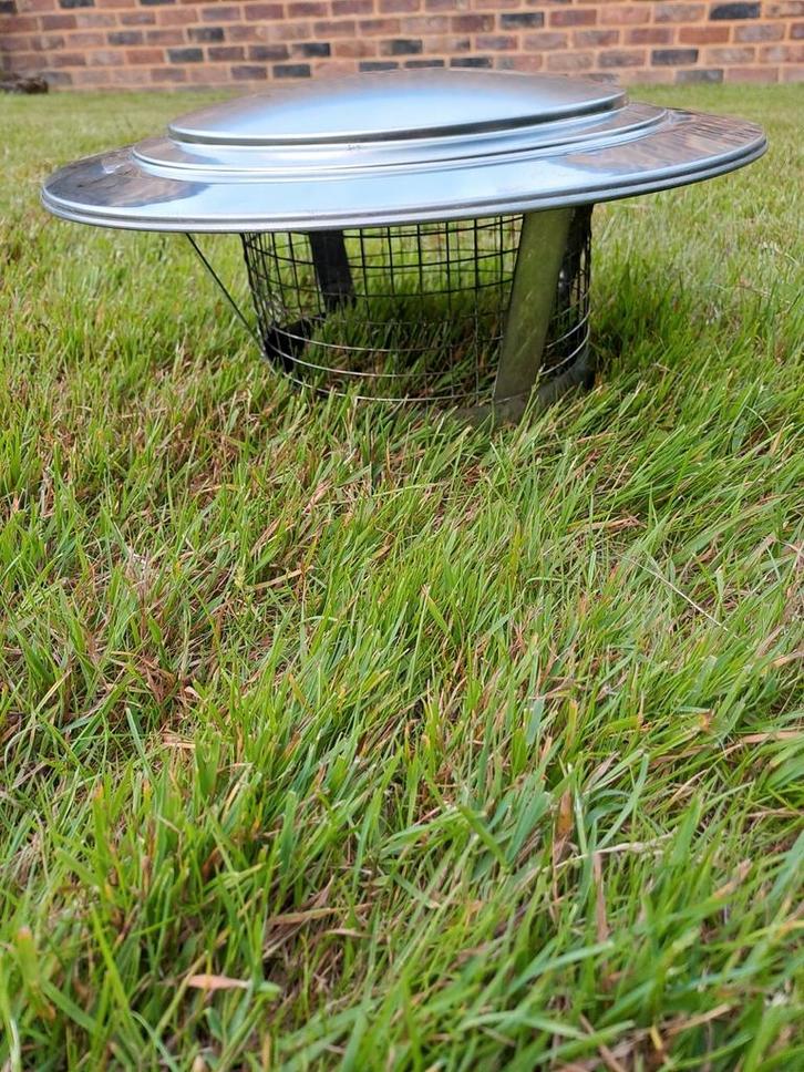 Schoorsteenkap RVS regenkap 180mm, Doe-het-zelf en Verbouw, Dakpannen en Dakbedekking, Zo goed als nieuw, Dakpannen, Steen of Klei