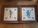 Geborduurde Delfts Blauwe Tegels in Houten Lijst, Antiek en Kunst, Ophalen
