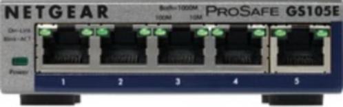 NETGEAR PlusSwitch GS105E, Computers en Software, Netwerk switches, Gebruikt, Ophalen of Verzenden