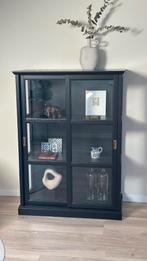IKEA Malsjö vitrinekast zwart (als nieuw!), Ophalen, 100 tot 150 cm, 100 tot 150 cm, Zo goed als nieuw