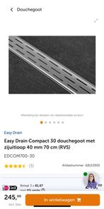 Easy drain douchegoot compact rvs 80cm, Ophalen of Verzenden, Nieuw, Rvs, Douche