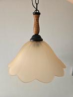 Gele vintage hanglamp, Huis en Inrichting, Lampen | Hanglampen, Ophalen, Zo goed als nieuw, Metaal, Minder dan 50 cm