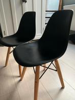Zwarte stoeltjes, Huis en Inrichting, Stoelen, Ophalen, Kunststof, Twee, Zwart