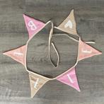 Decoratie roze vlaggenlijn met naam, Ophalen of Verzenden, Nieuw, Wanddecoratie