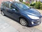 Peugeot 308 1.6 VTI 16V SW 7P 2009 Blauw, Auto's, Voorwielaandrijving, Stof, 74 €/maand, Zwart
