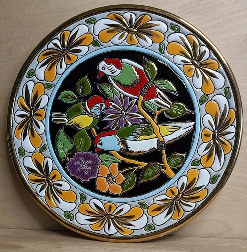 Bladgoud opgelegd relief, Antiek en Kunst, Antiek | Wandborden en Tegels, Ophalen of Verzenden