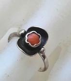 Mooie zilveren ring met koraal 835 WH (7303-2208), Sieraden, Tassen en Uiterlijk, Ringen, Ophalen, Dame, Zilver, Zilver