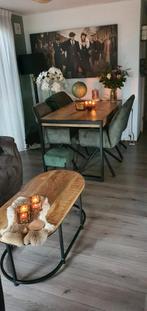 4 Draaibare Eetkamerstoelen - Vuilafstotend Groen, Ophalen, Rechthoekig, 50 tot 100 cm