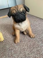 Leuke Mopshond Tuinbeeld, Tuin en Terras, Tuinbeelden, Ophalen, Zo goed als nieuw, Kunststof, Dierenbeeld