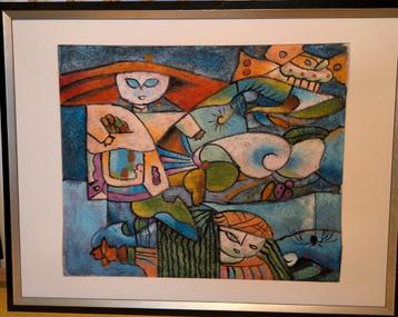 Abstract schilderij B. Long beschikbaar voor biedingen