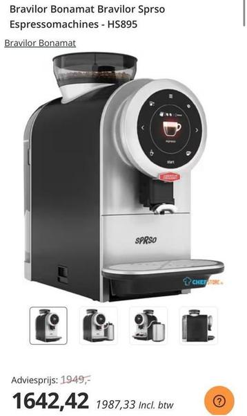 Espressomachine Bonamat volautomatisch beschikbaar voor biedingen