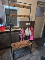 Kapstok met bankje  en opbergruimte schoenen, Wandkapstok, Ophalen of Verzenden, Zo goed als nieuw, Metaal