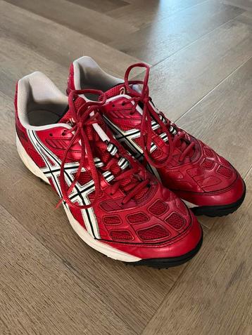 Asics hockeyschoenen (korfbalschoenen) rood maat 44,5 beschikbaar voor biedingen