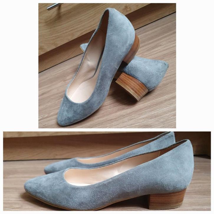Grijze pumps met lage hak Maat 37 Made in Italy, Kleding | Dames, Schoenen, Zo goed als nieuw, Pumps, Grijs, Ophalen of Verzenden