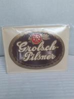 grolsch pilsner reclamebord beige, Verzamelen, Ophalen of Verzenden, Nieuw, Reclamebord, Plaat of Schild, Grolsch
