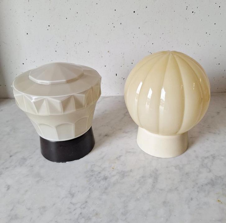 2 x vintage Thabur plafondlamp  - plafonnière, Huis en Inrichting, Lampen | Plafondlampen, Gebruikt, Glas, Ophalen of Verzenden