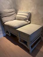 Wit houten tafeltje / bankje via Loods 5, Ophalen, 50 tot 100 cm, Zo goed als nieuw, 25 tot 50 cm