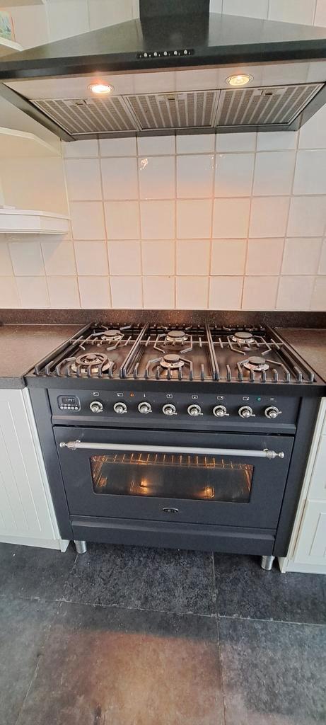 TE KOOP: boretti fornuis 6 pits, 90 cm breed, Witgoed en Apparatuur, Fornuizen, Gebruikt, Vrijstaand, Gas, 5 kookzones of meer