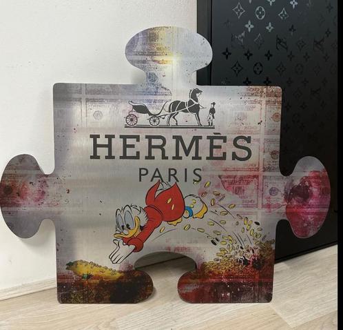 Hermes puzzelstuk Daluxe art   UNIEK, Antiek en Kunst, Kunst | Designobjecten, Ophalen of Verzenden