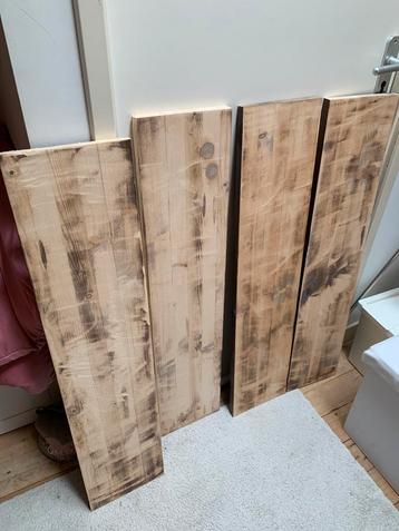 Vier steigerhouten planken, 100x22,5x2,5cm beschikbaar voor biedingen